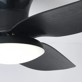 Brilagi LED stmievateľný stropný ventilátor 30W 230V 3000-6500K čierny + DO