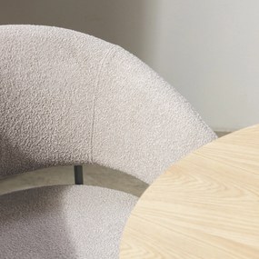 Jídelní křeslo Lamu bouclé béžové