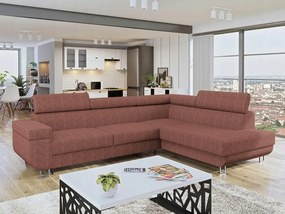 Rohová sedacia súprava Androderma (terakota) (p)