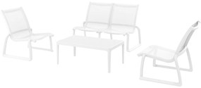 PACIFIC LOUNGE záhradný set bez podrúčok white
