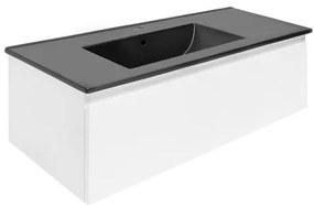 Kúpeľňová skrinka s umývadlom SAT B-WAY 99x30x45 cm biely lesk BWAY100WU4B