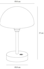 Nordlux - LED Stmievateľná nabíjacia stolná lampa ELLEN LED/2,8W/3,7V IP44 béžová