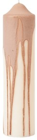 Ferm Living Sviečka Dryp Pillar Beige 20 cm