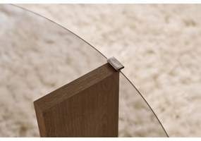 Konferenčný stolík Clara Sapphire Oak s tmavým sklom
