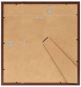 vidaXL Fotorámiky na stenu alebo stôl 5 ks hnedé 40x40 cm MDF-