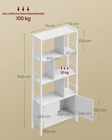 Veľká knižnica so skrinkou LBC022W44