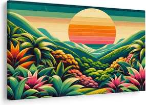 Obraz - Pestrofarebný západ slnka (90x60 cm)