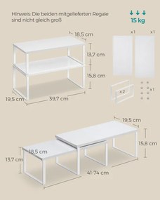 Set 2 kuchynských políc KCS025W01