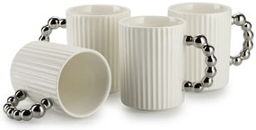 Čajový/kávový set Luca Silver White