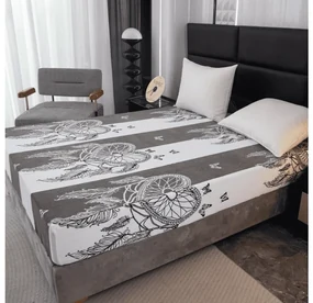 Plachta mikroplyš TIRSO 90x200 cm sivo-biela