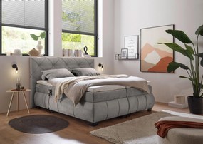 XXXLutz BOXSPRINGOVÁ POSTEĽ, 180/200 cm, sivá MID.YOU - Online Only spálne - 002220057802