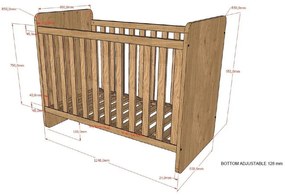 Postieľka v prírodnej farbe 60x120 cm Sam – Vipack
