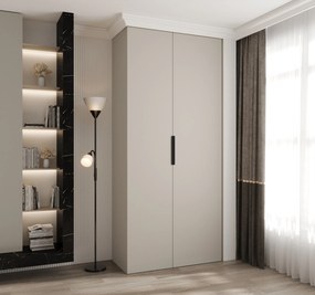 Šatníková skriňa 110 cm Carmela 50-4 (kašmír + čierna). Akcia -19%. Vlastná spoľahlivá doprava až k Vám domov. 1126815