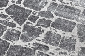 Moderný MEFE koberec okrúhly  6184 Dlažba tehla, tmavosivý
