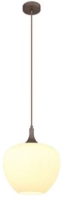 Globo 15548H1C - Luster na lanku MAXY 1xE27/60W/230V biela/hnedá