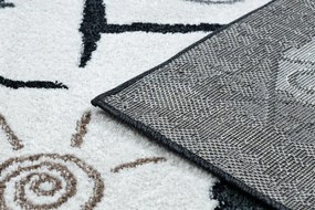 Dywany Łuszczów, Detský kusový koberec Fun Hop black, 200x290, čiernobiela, detská izba