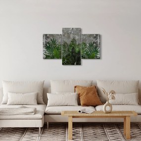 Obraz - Betónový múr s rastlinami (90x60 cm)