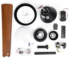 Aigostar - LED Stmievateľný stropný ventilátor LED/24W/230V 2700-6500K 132cm + DO