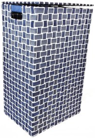 Kôš na bielizeň modro-biely Rozmery (cm): 40x30, v. 61