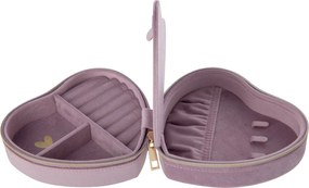 Šperkovnice Heart velur lila velká – 15,8*14,7*7 cm