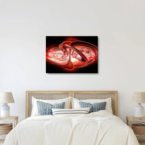 Obraz - červené tvary (70x50 cm)