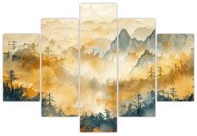 Obraz - Pohorie, akvarel (150x105 cm)