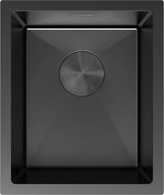 Mexen Trixo, 1-komorový nerezový drez 370 x 440 mm, čierna, 6412371000-70