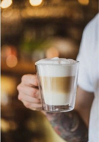 Sklenené hrnčeky v súprave 2 ks na cappuccino/dvojstenné 350 ml – Vialli Design