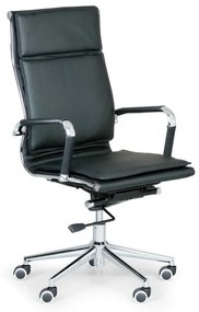Kožená kancelárska stolička KIT CLASSIC, čierna