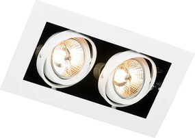 Moderné zapustené bodové svetlo biele 2-svetlo nastaviteľné - Oneon 70
