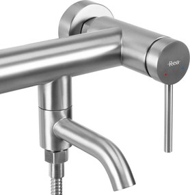 Rea Clif, vaňová batéria s ručnou sprchovou súpravou, oceľová, REA-B6874