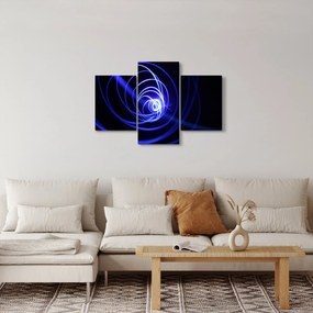 Obraz modrých špirál (90x60 cm)