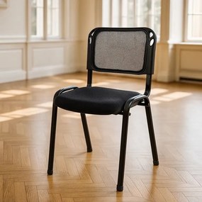 Garthen 38400 Stohovateľná kongresová stolička - čierna