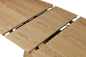 Jedálenský stôl UNIQUE 160-200 cm rozkladací dubový dyhovaný