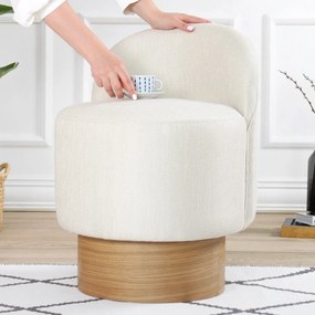 Barren Pouf Cream Stool