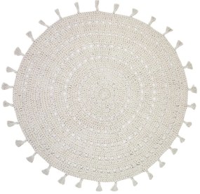 Krémovobiely detský koberec ø 120 cm Nila Ecru – Nattiot
