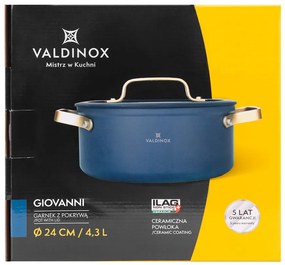 Valdinox Kastról s pokrievkou Giovanni 24 cm, 4,3 l, 4,3 l