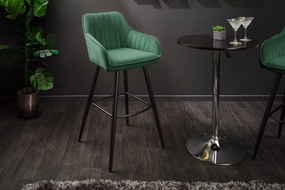 Dizajnová barová stolička Esmeralda smaragdový zamat - Skladom na SK