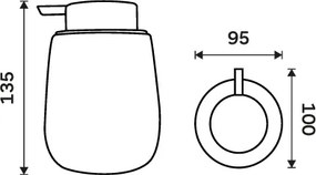 Nimco Dávkovač tekutého mydla, pumpička plast TABO - TA 3131-05