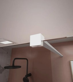Erga Paris, sprchová zástena Walk-In 80x200 cm, 8mm šedé sklo, biely matný profil, ERG-V02-PARIS-080x200-GR-WH