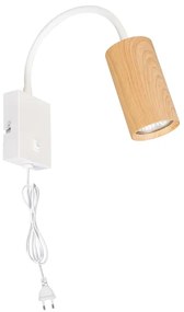 Brilagi - Flexibilná nástenná lampa SELE 1xGU10/30W/230V biela/dekor duba