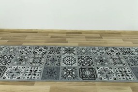 Protišmykový behúň Patchwork - sivý
