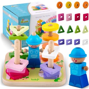 Drevená triediaca hračka - puzzle RK-866 Ricokids
