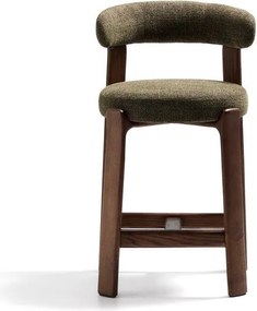 Zelená/v tmavo prírodnej farbe barová stolička z jaseňového dreva (výška sedadla 65 cm) Granite – Kave Home