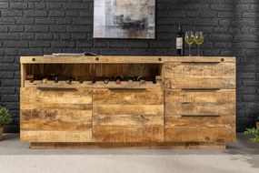 Dizajnová komoda Thunder 175 cm hnedé mango