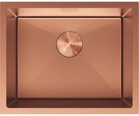 Mexen Trixo, 1-komorový nerezový drez 540 x 440 mm, brúsená meď, 6414541000-65
