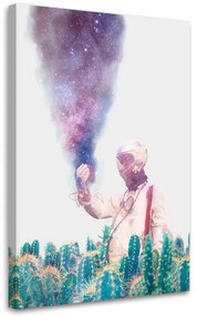 Gario Obraz na plátne Galaxy Astronaut Cacti Abstrakt - Bryantama Art Rozmery: 40 x 60 cm