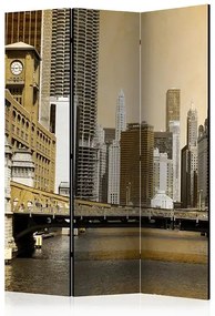 Paraván - Chicago's bridge (vintage effect) [Room Dividers]