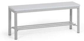 Šatníková lavica s botníkom, sedák - lamino, dĺžka 1000 mm, sivá