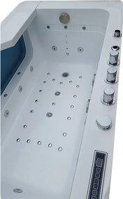 BPS-koupelny Hydromasážna vaňa HYD-NE912WH 170x90 BIELA s ohrevom vody